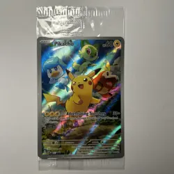PIKACHU 2023 POKEMON SCARLET & VIOLET BLACK STAR PROMO SEALED - Image 1