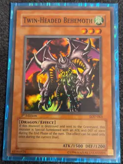Yugioh! Twin-Headed Behemoth - LOD-063 - Super Rare - 1st Edition Near Mint, Eng - Image 1