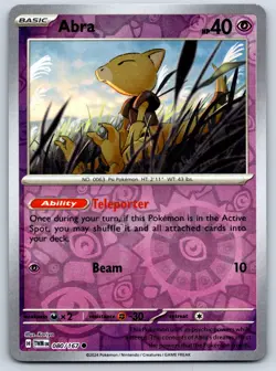 Abra - Reverse Holo - Twilight Masquerade TWM 080/167 Pokemon 151 Card NM - Image 1
