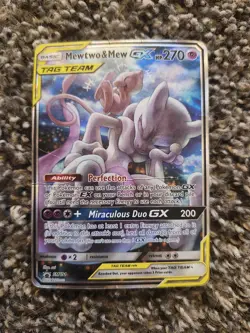 Pokemon Mewtwo & Mew GX Sun and Moon Promo Card SM191 DAMAGED - Image 1