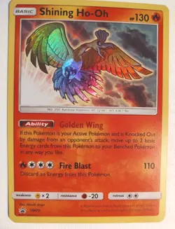 "Shining Ho-Oh" Pokemon PTG Card SM70/Sun & Moon Promo Shining Legends - Image 1