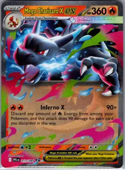 Mega Charizard X ex - 013/094 ME02: Phantasmal Flames - Pokemon Card - NM - Image 1