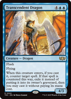 Transcendent Dragon #22 | Near Mint | Tarkir Dragonstorm Commander TDC Magic MTG - Image 1