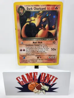 Pokemon Dark Charizard Holo Rare #4/82 Team Rocket HP Swirl sc - Image 1