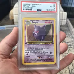 PSA 4 - 1999 Pokemon Fossil 1st Edition GENGAR HOLO #5 (0398) - Image 1