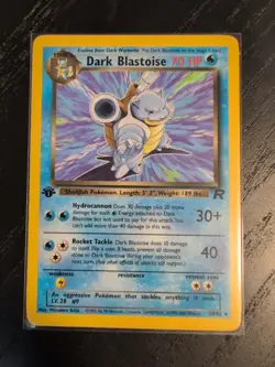 Dark Blastoise 20/82 Non Holo 1st Edition Team Rocket Pokemon - Image 1