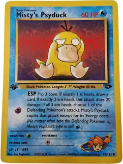 Pokemon Misty's Psyduck Card 90/132 Holo Rare 1999-2000 T2348 D1 - Image 1