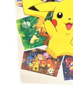 Pokemon Jumbo Card Sticker BNPRESTO Promo Art Board 2000 Pikachu Lugia Mew VG - Image 4