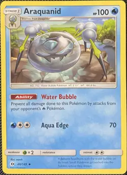 Araquanid 46/149 SM Base Set Regular - Pokemon Card - Image 1