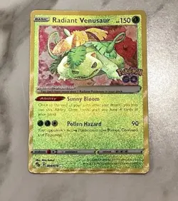 Pokemon Go Ultra Rare Holo Card Radiant Venusaur 004/078 Pokemon TCG NM - Image 1
