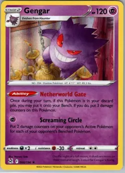 Pokemon Card Gengar 066/196 Holo Rare Lost Origin - Near Mint - Image 1