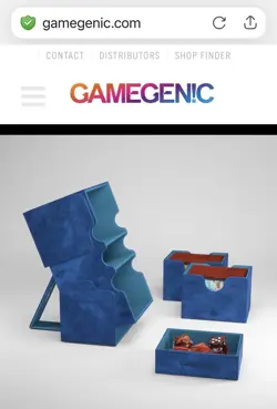 GameGenic Stronghold 200+ XL Convertible Card Gamer Box Storage Or Travel BLUE - Image 1