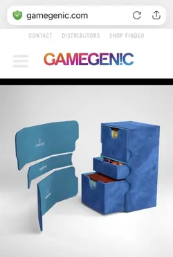 GameGenic Stronghold 200+ XL Convertible Card Gamer Box Storage Or Travel BLUE - Image 4