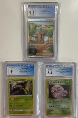 Pokemon TCG Lot 3 Graded Cards Dark Weezing -Japanese 7.5 Venasaur 9 Arven 9.5 - Image 1