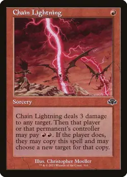 MTG Magic the Gathering Chain Lightning (316/481) Dominaria Remastered NM - Image 1