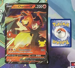 x1 Lance's Charizard V SWSH133 Jumbo Pokemon Pokemon TCG Celebrations Promo BIG - Image 1