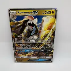 Kommo-o GX 100/145 Sun & Moon: Guardians Rising Holo Ultra Rare LP Pokemon TCG - Image 1