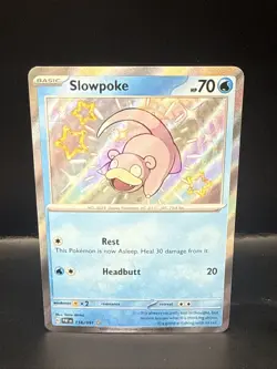 Pokemon TCG Slowpoke 116/091 Sv: Paldean Fates Holo Shiny Rare - Image 1