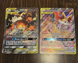 Pokemon JUMBO Oversized Charizard Tag Team GX Reshiram Braixen and more Lot of 4 - Image 2