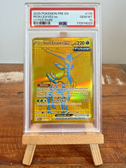 PSA 10 Gem Mint - Iron Leaves Ex Hyper Rare #176 - Prismatic Evolutions Pokemon - Image 1