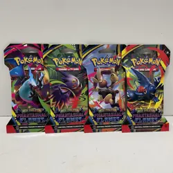 4x Pokemon Phantasma Flames Booster Packs (Full Art Set) - Image 1