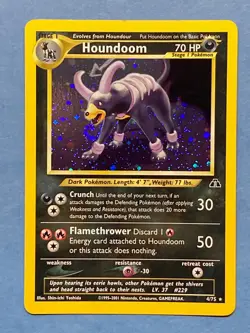 Pokemon Holo Houndoom - Neo Discovery 4/75 - Swirl - VLP - Image 1