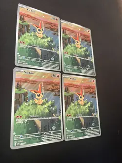 Pokemon TCG Victini SVP 208 Black Star Promo Illustration Rare Near Mint x4 Set - Image 2