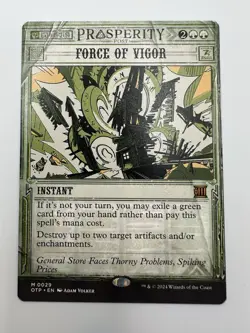 MTG TCG Force of Vigor Outlaws of Thunder Junction: Breaking News Regular - Image 1