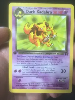 1st Edition Dark Kadabra 39/82 - Team Rocket Pokemon NM - Image 1