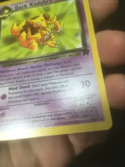 1st Edition Dark Kadabra 39/82 - Team Rocket Pokemon NM - Image 3