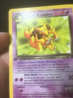 1st Edition Dark Kadabra 39/82 - Team Rocket Pokemon NM - Image 5