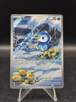 Pokemon TCG Piplup 098/094 Me02: Phantasmal Flames Illustration Rare Holo NM - Image 1