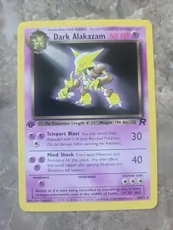 Dark Alakazam 1st Edition No. 18 Non Holo Pokemon Team Rocket NM - Image 1