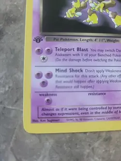 Dark Alakazam 1st Edition No. 18 Non Holo Pokemon Team Rocket NM - Image 5