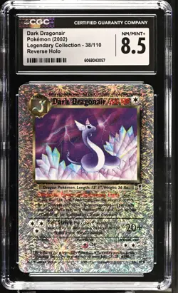 POKEMON CGC 8.5 Dark Dragonair 38/110 Legendary Collection Reverse Holo *3057 - Image 1