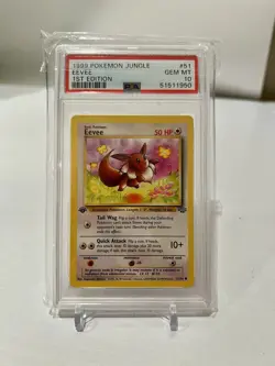 1999 Pokemon Jungle Set 1st Edition Eevee #51 PSA 10 MINT English 51/64 - Image 1