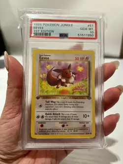 1999 Pokemon Jungle Set 1st Edition Eevee #51 PSA 10 MINT English 51/64 - Image 3