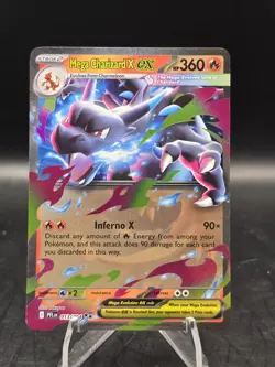 Pokemon TCG Mega Charizard X ex 013/094 Me02: Phantasmal Flames Double Rare NM - Image 1