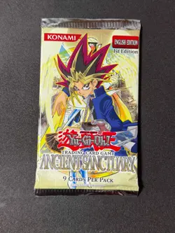 Yugioh Ancient Sanctuary AST 1st Edition Factory Sealed Booster Pack 2004 - Image 1