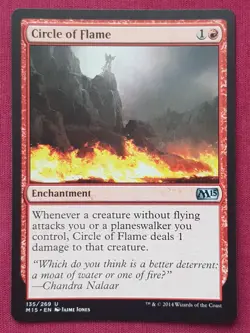 Magic The Gathering 2015 CORE SET M15 CIRCLE OF FLAME red card MTG - Image 1