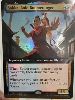 Sokka, Bold Boomeranger (Extended Art) Convention Avatar Promos Foil - Image 2