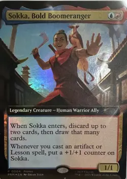 Sokka, Bold Boomeranger (Extended Art) Convention Avatar Promos Foil - Image 3