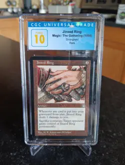 MTG Stronghold Jinxed Ring Graded Magic The Gathering PRISTINE 10 CGC POP1 - Image 3