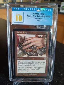 MTG Stronghold Jinxed Ring Graded Magic The Gathering PRISTINE 10 CGC POP1 - Image 4