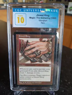 MTG Stronghold Jinxed Ring Graded Magic The Gathering PRISTINE 10 CGC POP1 - Image 5