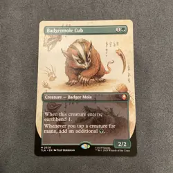 Badgermole Cub (Borderless) #326 Non-Foil MTG TLA Magic M/NM - Image 1