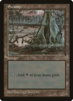 MTG English Swamp - Red Pack (Beard, Jr.) NM Normal Promos: APAC Lands - Image 1