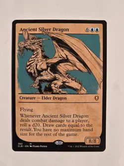 Ancient Silver Dragon 382 M Regular (Showcase) Baldur's Gate Magic the Gathering - Image 1