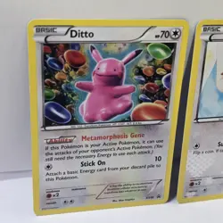 Xy Ditto Pokemon Card Promo XY40 Holo Rare& Eevee LTR Reverse holo RC14/RC25 Lp - Image 2