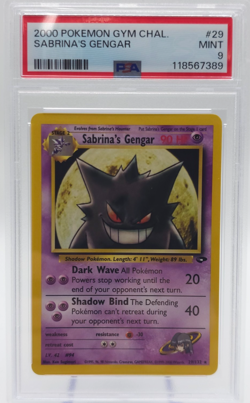 Sabrina's Gengar PSA 9 2000 Pokemon Gym Challenge #29 - Image 1